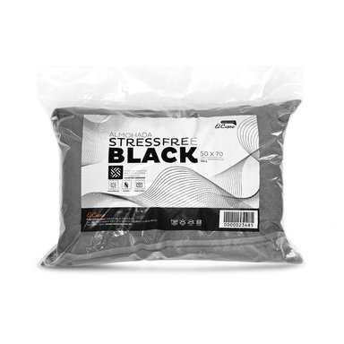 ALMOHADA EL CISNE STREEFRE BLACK 70X50 CM NEGRO MATE