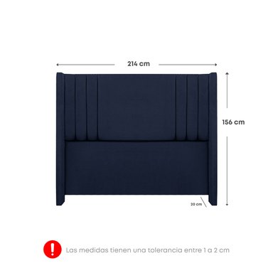 CABECERA FORLI DE LUXE KING AZUL - 2