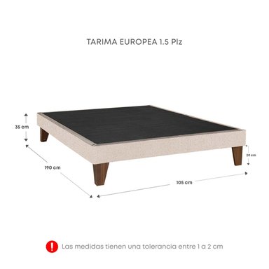 BASE RIZZOLI BOX EUROPEO BEIGE 1.5 PLAZAS - 3