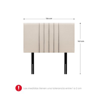 CABECERA RIZZOLI SPRING 2 PLAZAS BEIGE - 2