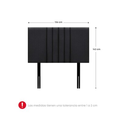 CABECERA RIZZOLI SPRING 2 PLAZAS GRIS - 2