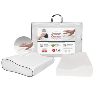 ALMOHADA FORLI SMOOTH CONTOUR 58 X 40 CM BLANCO