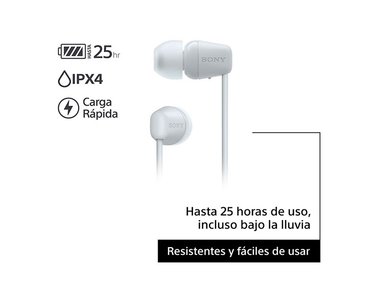 AUDÍFONOS SONY IN-EAR WI-C100 BLUETOOTH BLANCO - 5