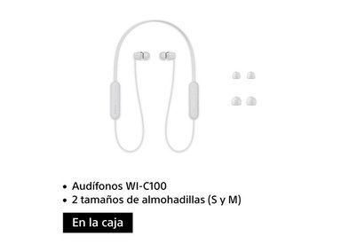 AUDÍFONOS SONY IN-EAR WI-C100 BLUETOOTH BLANCO - 6