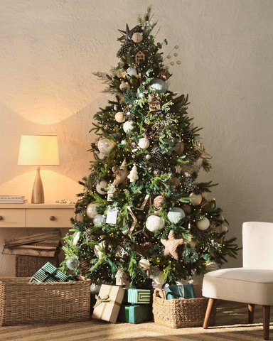ADORNO NAVIDEÑO ÁRBOL RIPLEY HOME ESFERA BURBUJAS BLANCO - 2