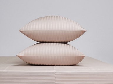 SET SÁBANAS RIPLEY HOME STRIPES 2 PLAZAS 300 HILOS 100% ALGODÓN JACQUARD TAUPE COLOR ENTERO