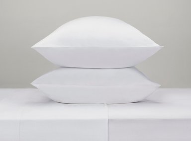 SET SÁBANAS MAISON LINETT BEDDING SATEN 2 PLAZAS 400 HILOS ALGODÓN SATÉN BLANCO COLOR ENTERO