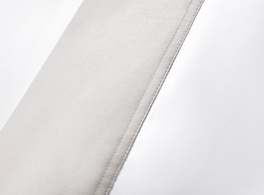 SET 2 FUNDAS DE ALMOHADA MAISON LINETT BEDDING MEDIDAS ESPACIALES ALGODÓN SATÉN 70 X 50 CM BLANCO GRIS 400 HILOS CUFF - 2