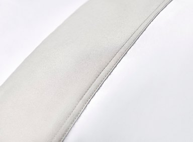 SET 2 FUNDAS DE ALMOHADA MAISON LINETT BEDDING MEDIDAS ESPACIALES ALGODÓN SATÉN 90 X 50 CM BLANCO GRIS 400 HILOS CUFF - 2