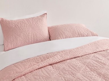 CUBRECAMA BLOOM 1.5 PLAZAS MICROFIBRA PALO ROSA - 2