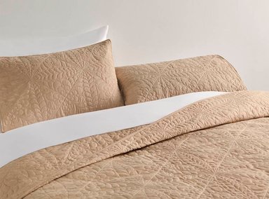 CUBRECAMA BLOOM KING MICROFIBRA TAUPE - 2