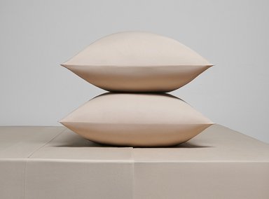 SET SÁBANAS RIPLEY HOME LISA 1.5 PLAZAS 300 HILOS 100% ALGODÓN JACQUARD TAUPE COLOR ENTERO