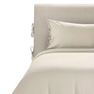 FUNDA PLUMÓN ROSEN PURE LISO 1.5 PLAZAS LINO BLANCO - 2