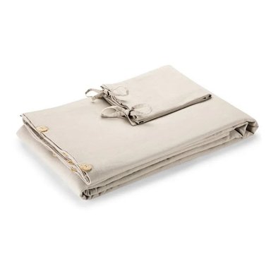 FUNDA PLUMÓN ROSEN PURE LISO 1.5 PLAZAS LINO BLANCO - 4