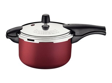 OLLA A PRESIÓN TRAMONTINA VANCOUVER ALUMINIO ROJO 6 LT.