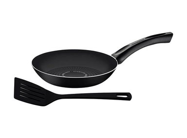 SARTÉN CON ESPÁTULA TRAMONTINA PARIS ALUMINIO NEGRO 22 CM