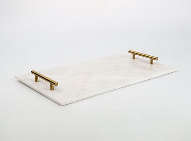 FUENTE RIPLEY HOME TABLA RECT ASAS GOLD MARMOL 50 CM X 30 CM - 2
