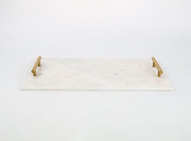 FUENTE RIPLEY HOME TABLA RECT ASAS GOLD MARMOL 50 CM X 30 CM