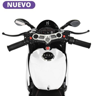 MOTO A BATERÍA PARA NIÑOS «DUCATI DIAVEL» LICENCED BLANCO - 4