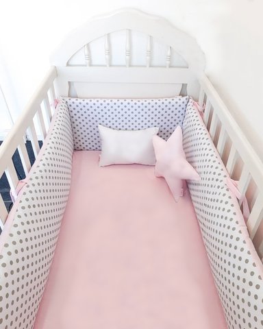 PROTECTOR LATERAL PARACHOQUES DE CUNA- DISEÑO BOLITAS