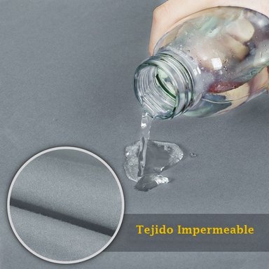 PROTECTOR DE COLCHON IMPERMEABLE - ANTIFLUIDOS TALLA 1 PLAZA PLOMO