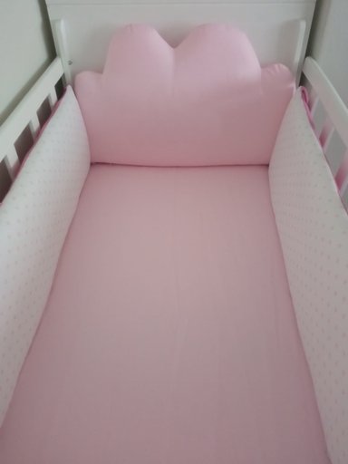 PROTECTOR LATERAL PARACHOQUES DE CUNA - DISEÑO ESTRELLITAS Y CABEZAL NUBE