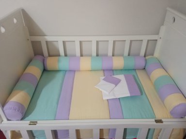 SET DE CUNA ESTANDAR DISEÑO TUBULARES - TRICOLOR