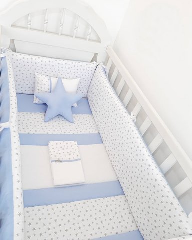 PROTECTORES LATERALES PARACHOQUES DE CUNA - DISEÑO ESTRELLITAS