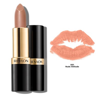 REVLON SUPER LUSTROUS LIPSTICK - NUDE ATTITUDE (002) - LABIAL EN BARRA MATE - 1