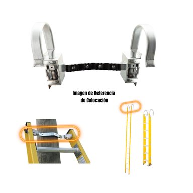 GANCHOS GIRATORIOS PARA ESCALERA TELESCOPICA (X 1 PAR)