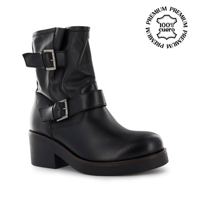 BOTAS MUJER ECCO NEGRO MEDIANA ALMENDRA09 - 2