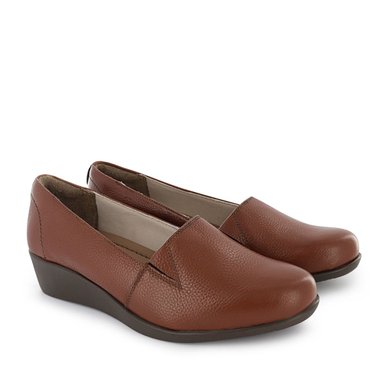 ZAPATOS CASUALES SLIP ON MUJER ECCO CUERO NATURAL CASTAÑO 1006749 LETICIA11 - 6
