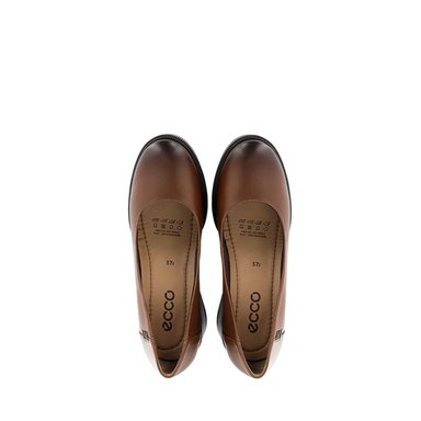 ZAPATOS DE VESTIR MUJER ECCO CUERO NATURAL CANELA 1006770 PUMP REINA ZONIA02 - 5