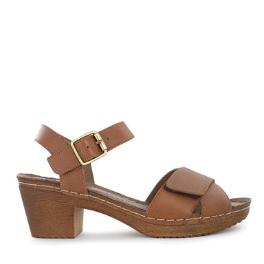 SANDALIAS MUJER ECCO CUERO CARAMELO MIKA15 CON TACO - 2