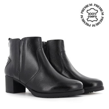 BOTINES CASUAL MUJER ECCO ALISSA08 NEGRO CUERO CHAROL - 2