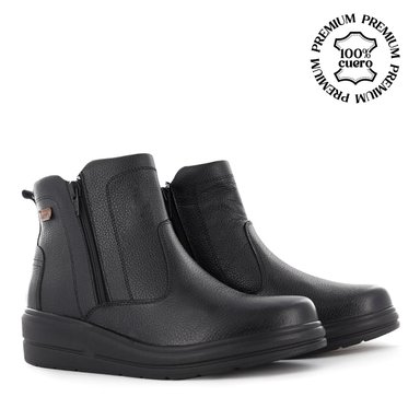 BOTINES CONFORT MUJER ECCO SPLIT02 NEGRO CUERO NATURAL - 2