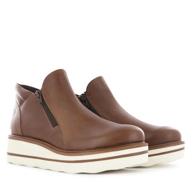 BOTINES CASUAL MUJER ECCO LUANNA07 TOSTADO CUERO NATURAL - 6