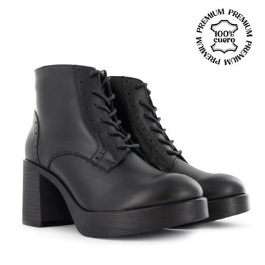 BOTINES CON PASADOR CASUAL MUJER ECCO BIMBA01 NEGRO CUERO NATURAL - 1