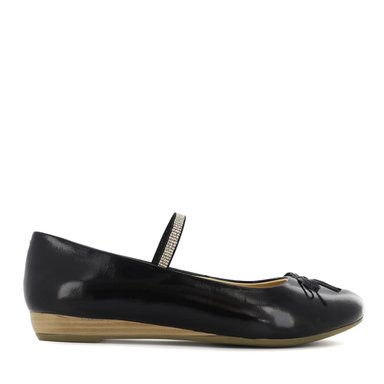 BALLERINAS MUJER ECCO CIARA06 NEGRO CUERO CHAROL - 2