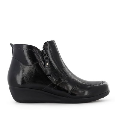 BOTINES CONFORT MUJER ECCO ANTONIA55 NEGRO/CHA CUERO CHAROL - 3