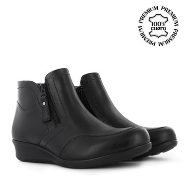BOTINES CONFORT MUJER ECCO ANTONIA65 NEGRO CUERO NATURAL - 1