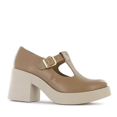 ZAPATOS T-STRAP MUJER ECCO OLETTA02 PECANA CUERO CHAROL - 2