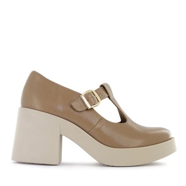 ZAPATOS T-STRAP MUJER ECCO OLETTA02 PECANA CUERO CHAROL - 3