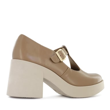 ZAPATOS T-STRAP MUJER ECCO OLETTA02 PECANA CUERO CHAROL - 4