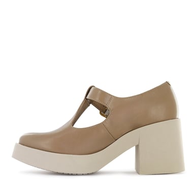 ZAPATOS T-STRAP MUJER ECCO OLETTA02 PECANA CUERO CHAROL - 5