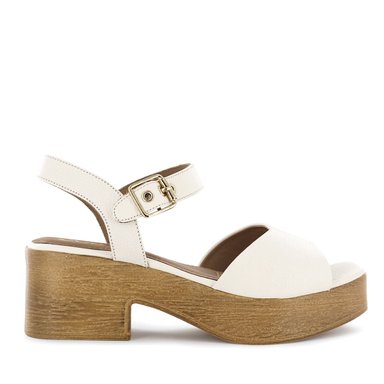 SANDALIAS CON TACO ECCO CUERO MUJER DOME03 MARFIL - 2