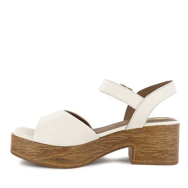 SANDALIAS CON TACO ECCO CUERO MUJER DOME03 MARFIL - 4