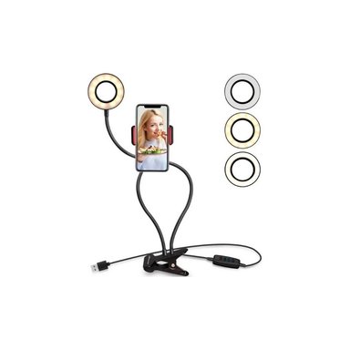 ARO DE LUZ LED FENIX IMPORT 2 EN 1 C/ SOPORTE PARA CELULAR VIDEOS FOTOS