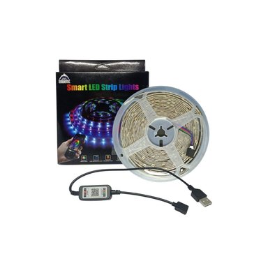 CINTA 5 M TIRA LED RGB FENIX IMPORT 5M MUSICA BLUETOOTH USB APP