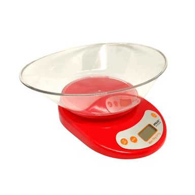 BALANZA DIGITAL OPALUX OP-1811A GRAMERA PARA COCINA 1G A 5KG ROJO